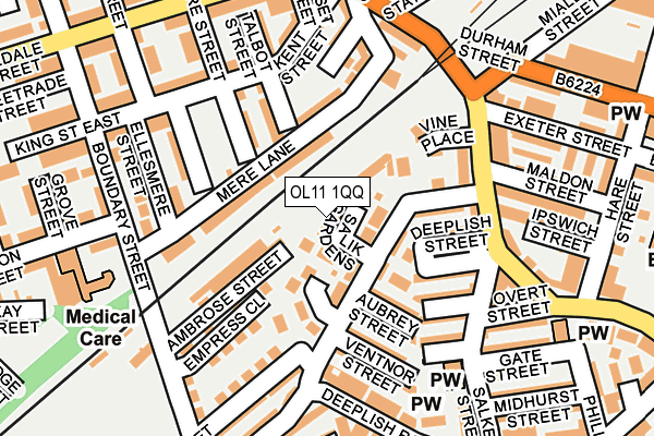 OL11 1QQ map - OS OpenMap – Local (Ordnance Survey)