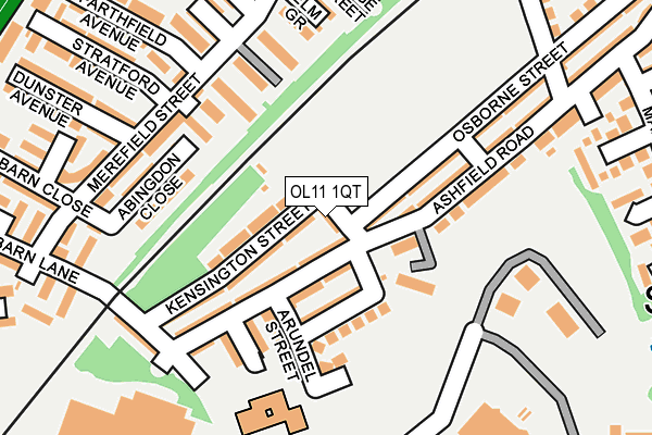 OL11 1QT map - OS OpenMap – Local (Ordnance Survey)