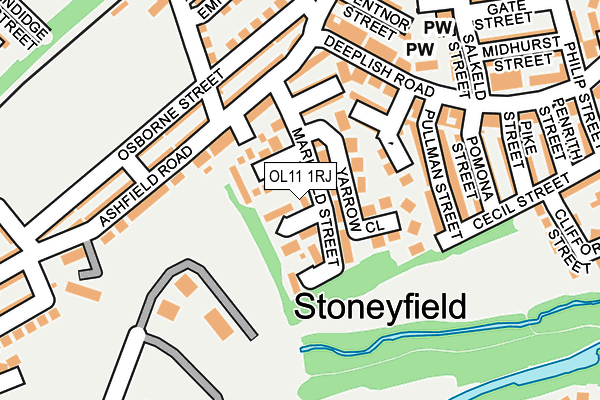 OL11 1RJ map - OS OpenMap – Local (Ordnance Survey)