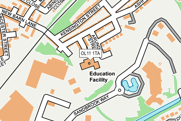 OL11 1TA map - OS OpenMap – Local (Ordnance Survey)