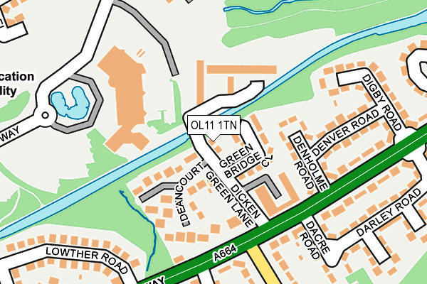 OL11 1TN map - OS OpenMap – Local (Ordnance Survey)