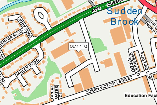 OL11 1TQ map - OS OpenMap – Local (Ordnance Survey)