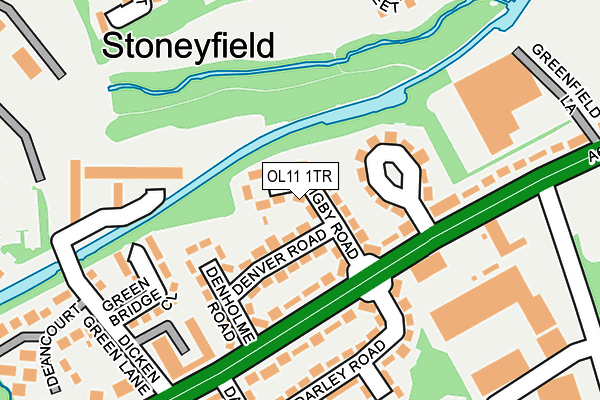 OL11 1TR map - OS OpenMap – Local (Ordnance Survey)