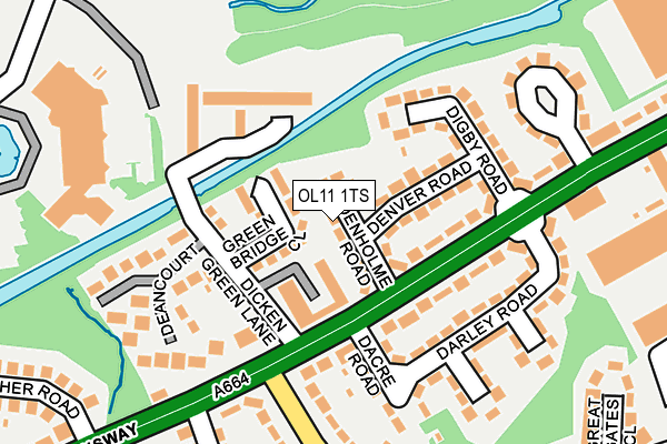 OL11 1TS map - OS OpenMap – Local (Ordnance Survey)