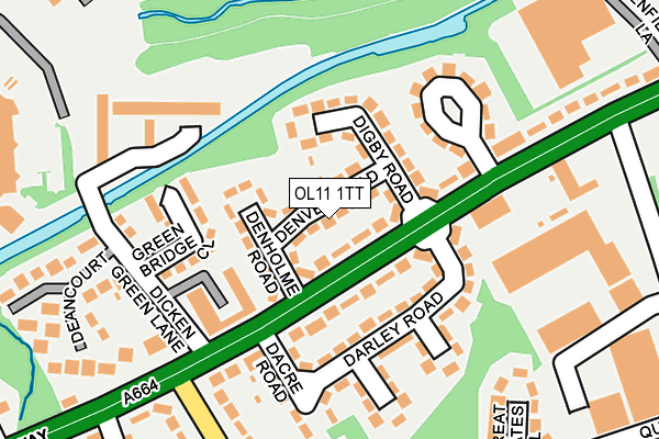 OL11 1TT map - OS OpenMap – Local (Ordnance Survey)
