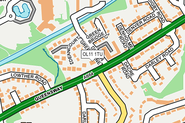 OL11 1TU map - OS OpenMap – Local (Ordnance Survey)