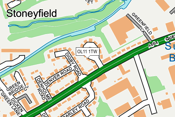 OL11 1TW map - OS OpenMap – Local (Ordnance Survey)