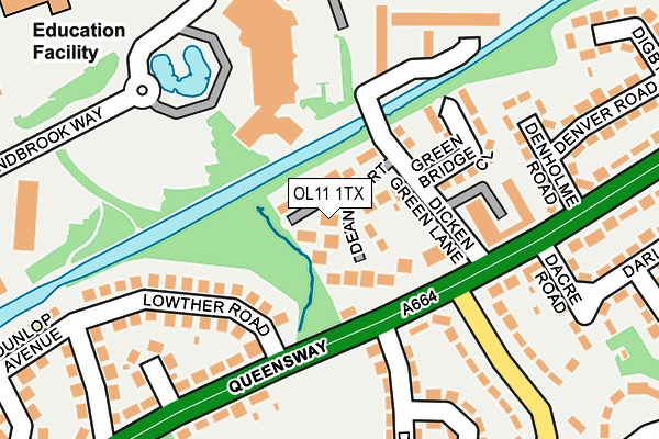 OL11 1TX map - OS OpenMap – Local (Ordnance Survey)