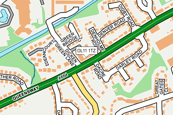 OL11 1TZ map - OS OpenMap – Local (Ordnance Survey)