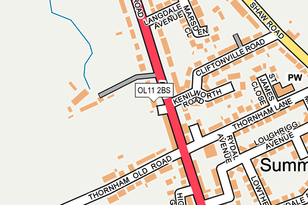 OL11 2BS map - OS OpenMap – Local (Ordnance Survey)
