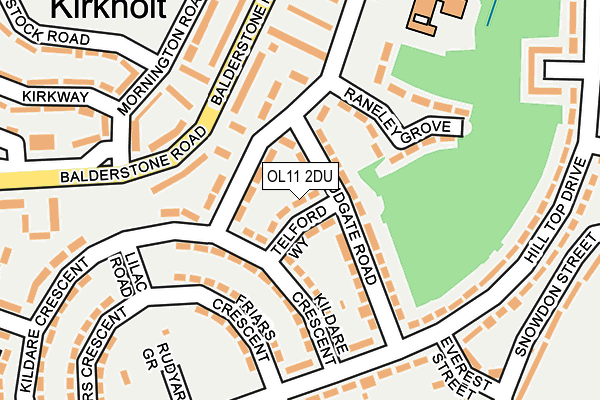 OL11 2DU map - OS OpenMap – Local (Ordnance Survey)
