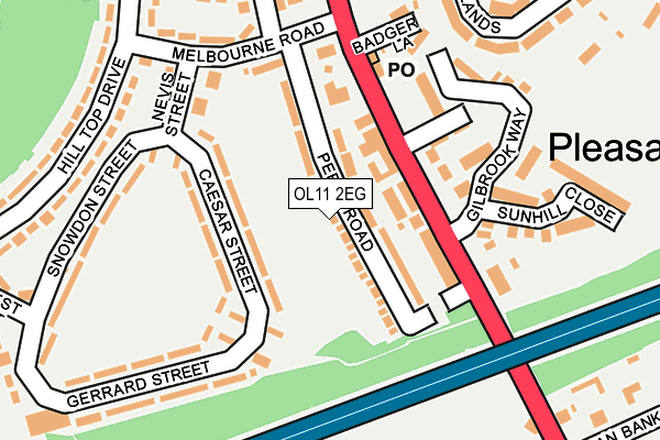 OL11 2EG map - OS OpenMap – Local (Ordnance Survey)