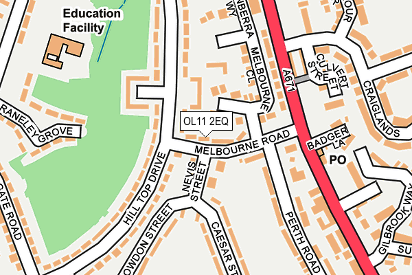 OL11 2EQ map - OS OpenMap – Local (Ordnance Survey)