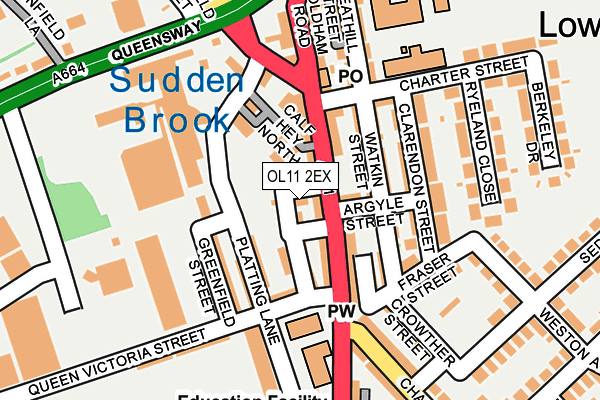 OL11 2EX map - OS OpenMap – Local (Ordnance Survey)