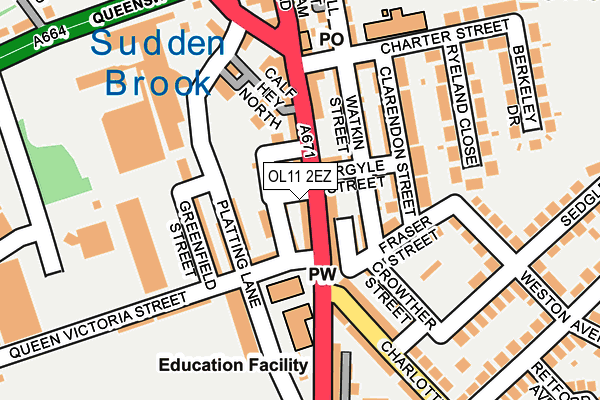 OL11 2EZ map - OS OpenMap – Local (Ordnance Survey)