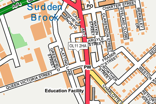 OL11 2HA map - OS OpenMap – Local (Ordnance Survey)