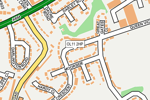 OL11 2HP map - OS OpenMap – Local (Ordnance Survey)