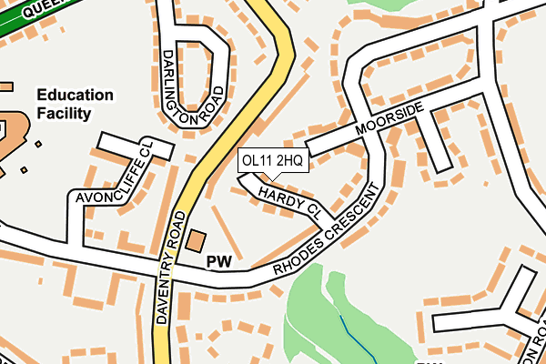 OL11 2HQ map - OS OpenMap – Local (Ordnance Survey)