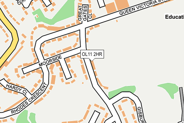 OL11 2HR map - OS OpenMap – Local (Ordnance Survey)