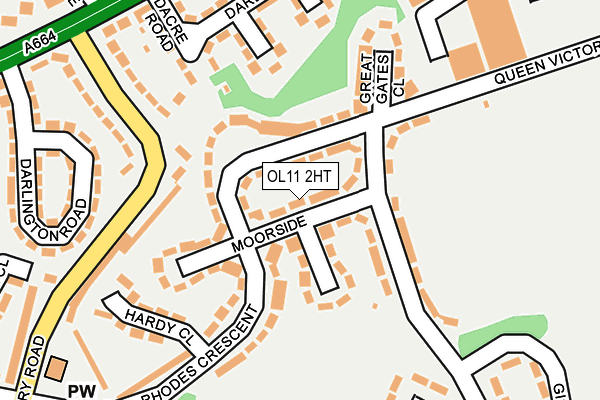 OL11 2HT map - OS OpenMap – Local (Ordnance Survey)