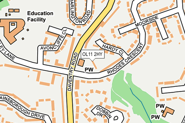 OL11 2HY map - OS OpenMap – Local (Ordnance Survey)