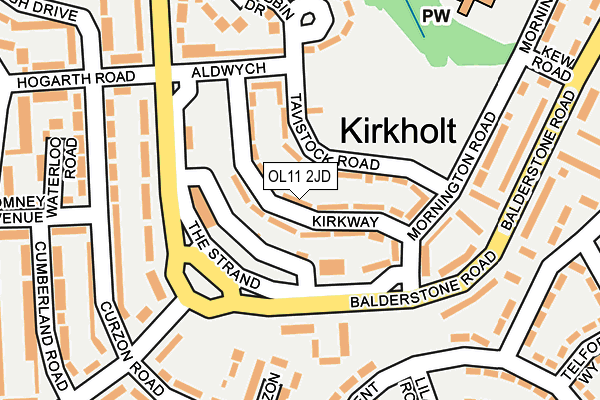 OL11 2JD map - OS OpenMap – Local (Ordnance Survey)