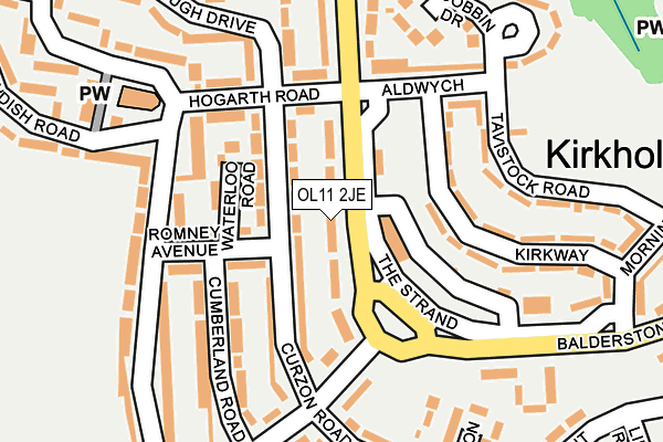 OL11 2JE map - OS OpenMap – Local (Ordnance Survey)