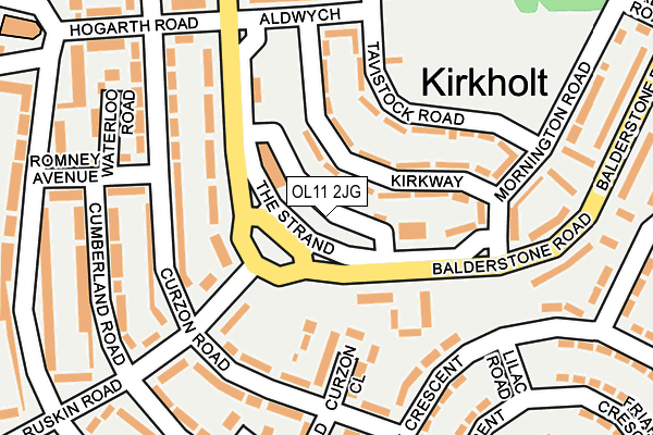 OL11 2JG map - OS OpenMap – Local (Ordnance Survey)