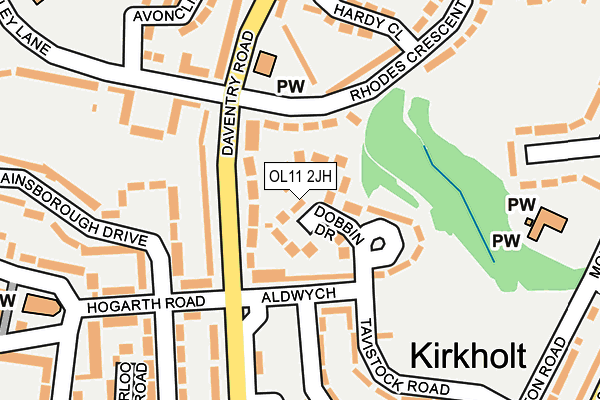 OL11 2JH map - OS OpenMap – Local (Ordnance Survey)