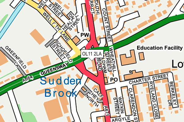 OL11 2LA map - OS OpenMap – Local (Ordnance Survey)