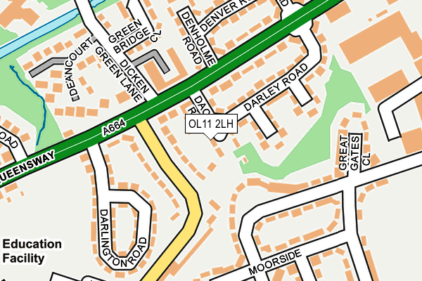 OL11 2LH map - OS OpenMap – Local (Ordnance Survey)