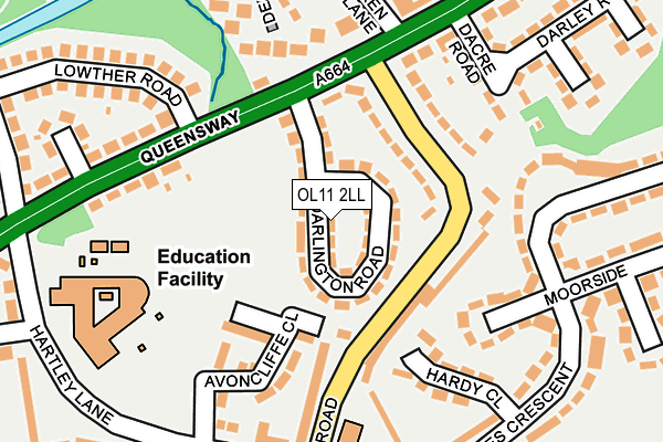 OL11 2LL map - OS OpenMap – Local (Ordnance Survey)