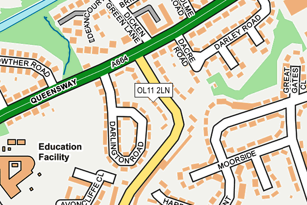 OL11 2LN map - OS OpenMap – Local (Ordnance Survey)