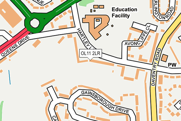OL11 2LR map - OS OpenMap – Local (Ordnance Survey)