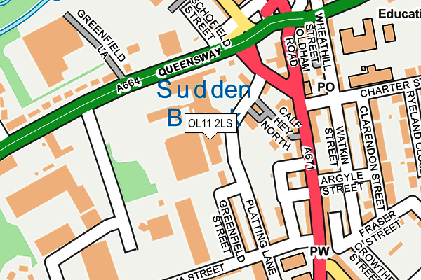 OL11 2LS map - OS OpenMap – Local (Ordnance Survey)