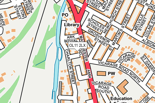 OL11 2LX map - OS OpenMap – Local (Ordnance Survey)