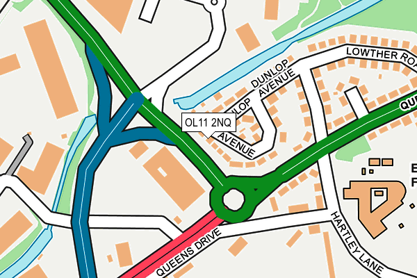 OL11 2NQ map - OS OpenMap – Local (Ordnance Survey)