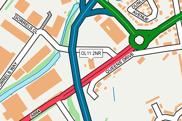 OL11 2NR map - OS OpenMap – Local (Ordnance Survey)