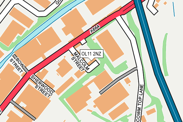OL11 2NZ map - OS OpenMap – Local (Ordnance Survey)