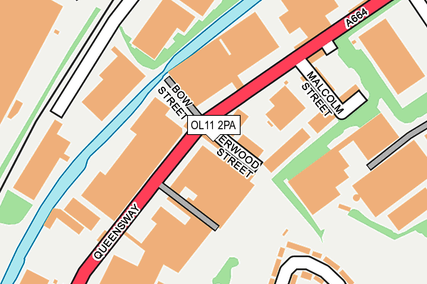 OL11 2PA map - OS OpenMap – Local (Ordnance Survey)