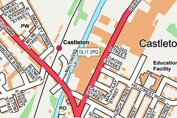 OL11 2PQ map - OS OpenMap – Local (Ordnance Survey)