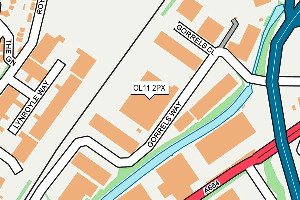 OL11 2PX map - OS OpenMap – Local (Ordnance Survey)