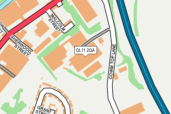 OL11 2QA map - OS OpenMap – Local (Ordnance Survey)