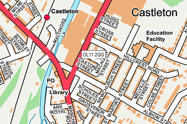 OL11 2QG map - OS OpenMap – Local (Ordnance Survey)