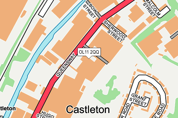OL11 2QQ map - OS OpenMap – Local (Ordnance Survey)