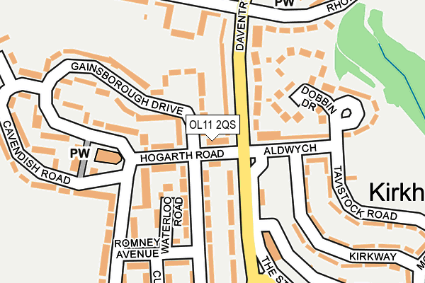 OL11 2QS map - OS OpenMap – Local (Ordnance Survey)