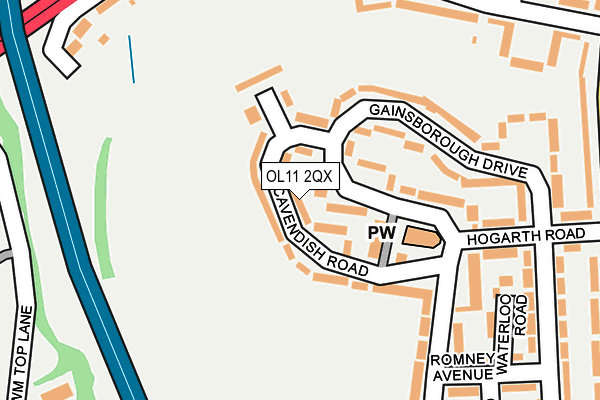 OL11 2QX map - OS OpenMap – Local (Ordnance Survey)