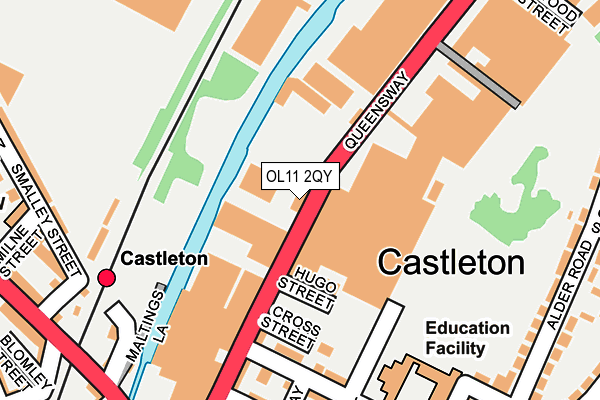 OL11 2QY map - OS OpenMap – Local (Ordnance Survey)