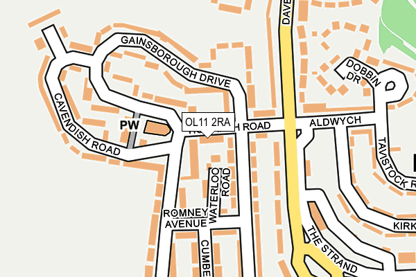 OL11 2RA map - OS OpenMap – Local (Ordnance Survey)