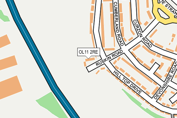 OL11 2RE map - OS OpenMap – Local (Ordnance Survey)